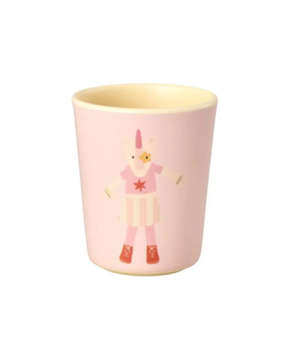 RICE Melamin Kinderbecher mit Tiermotiv Melamin Matt