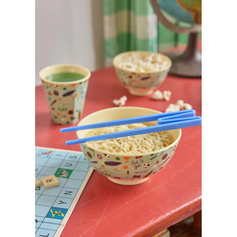 RICE Melamin Kinder Schüssel Sports - Medium