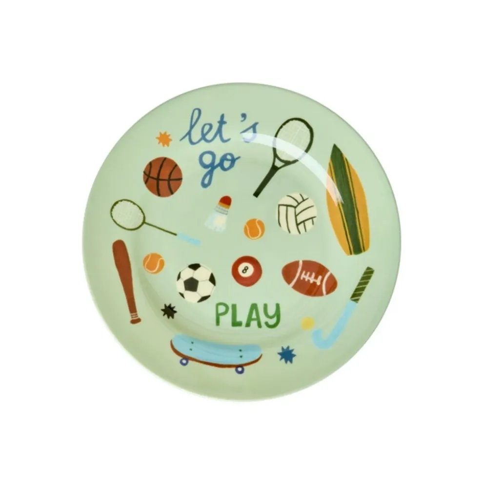 RICE Melamin Kinderteller Sports