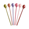 RICE Melamin Latte Löffel 6er-Set - Solid Colors