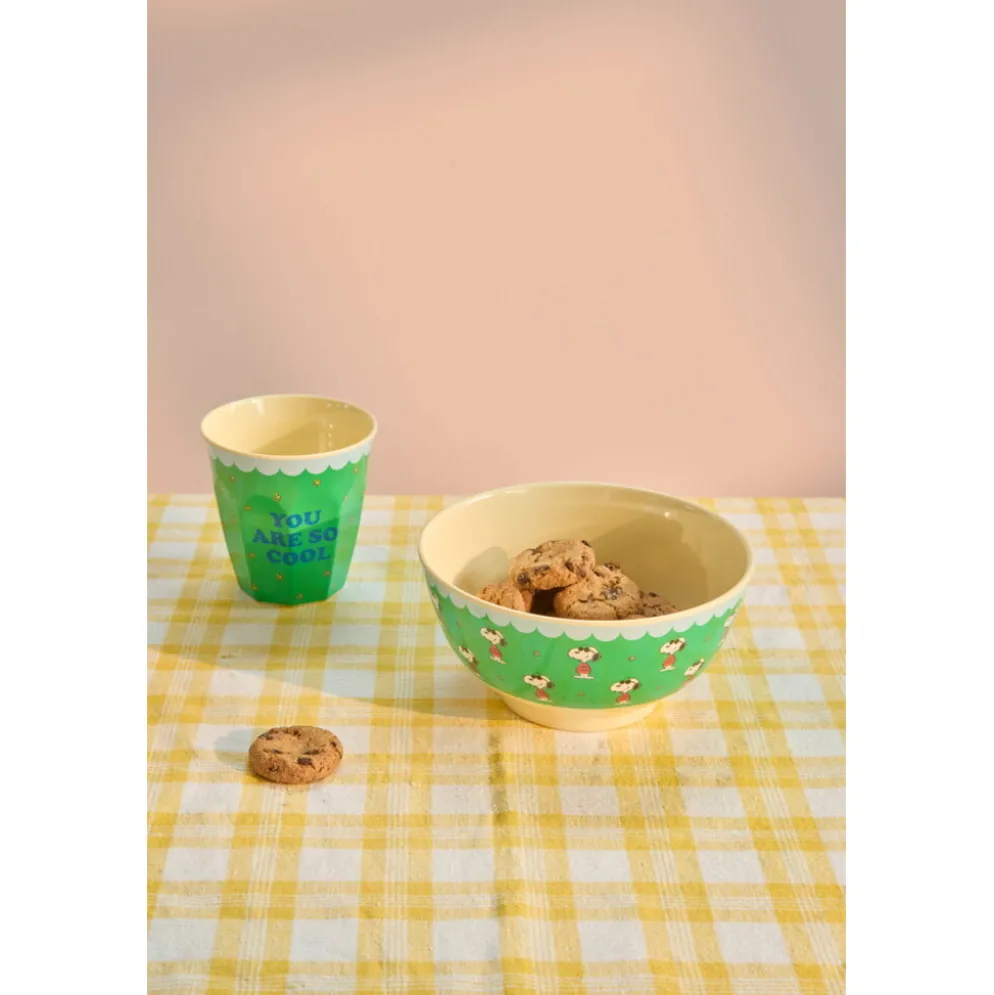 RICE Melamin Schale mit Snoopy - Medium