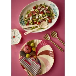 RICE Melamin Serviertablett Rund Spin Color Ø 40,5 cm