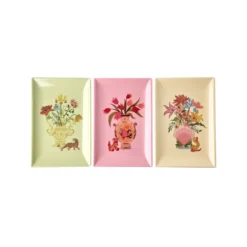 RICE Melamin Sushi-Teller Chinese Prints 3er-Set
