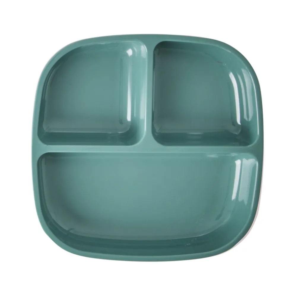RICE Melamin Teller Kids mit 3er Einteilung