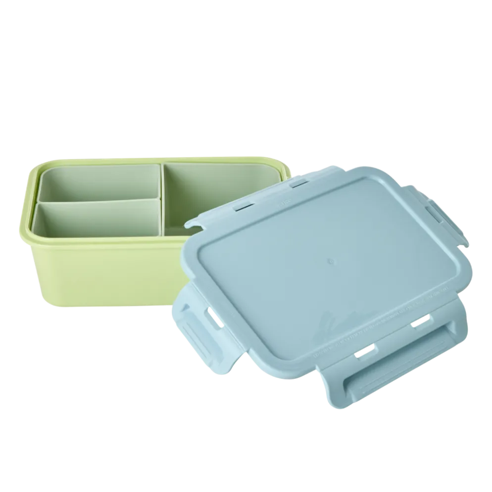 RICE Plastik Lunchbox mit 3 Fächern