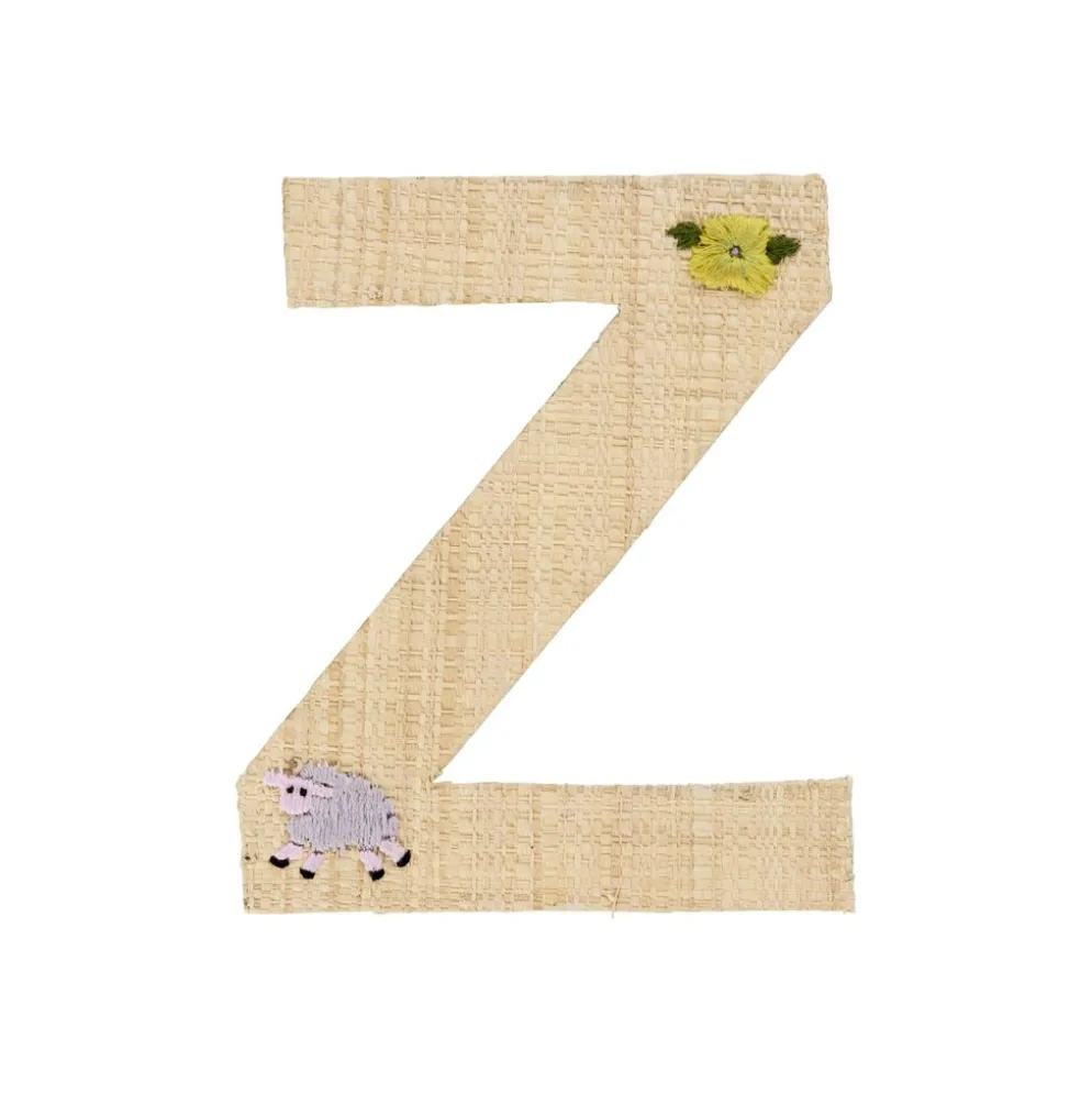RICE Raffia Buchstaben Sticker