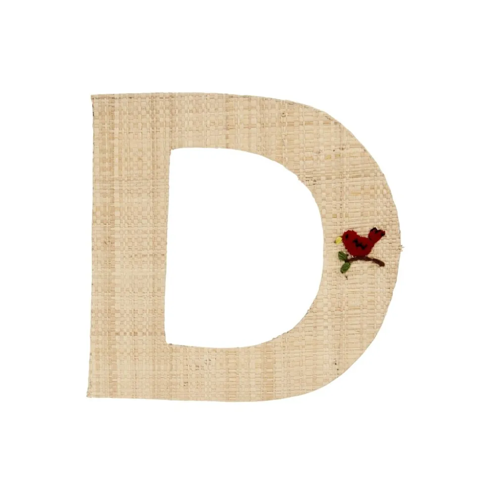 RICE Raffia Buchstaben Sticker