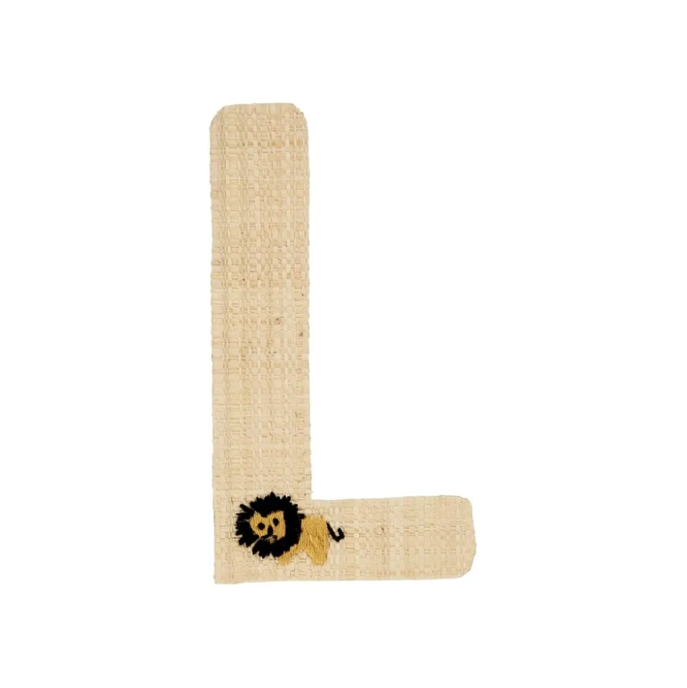 RICE Raffia Buchstaben Sticker