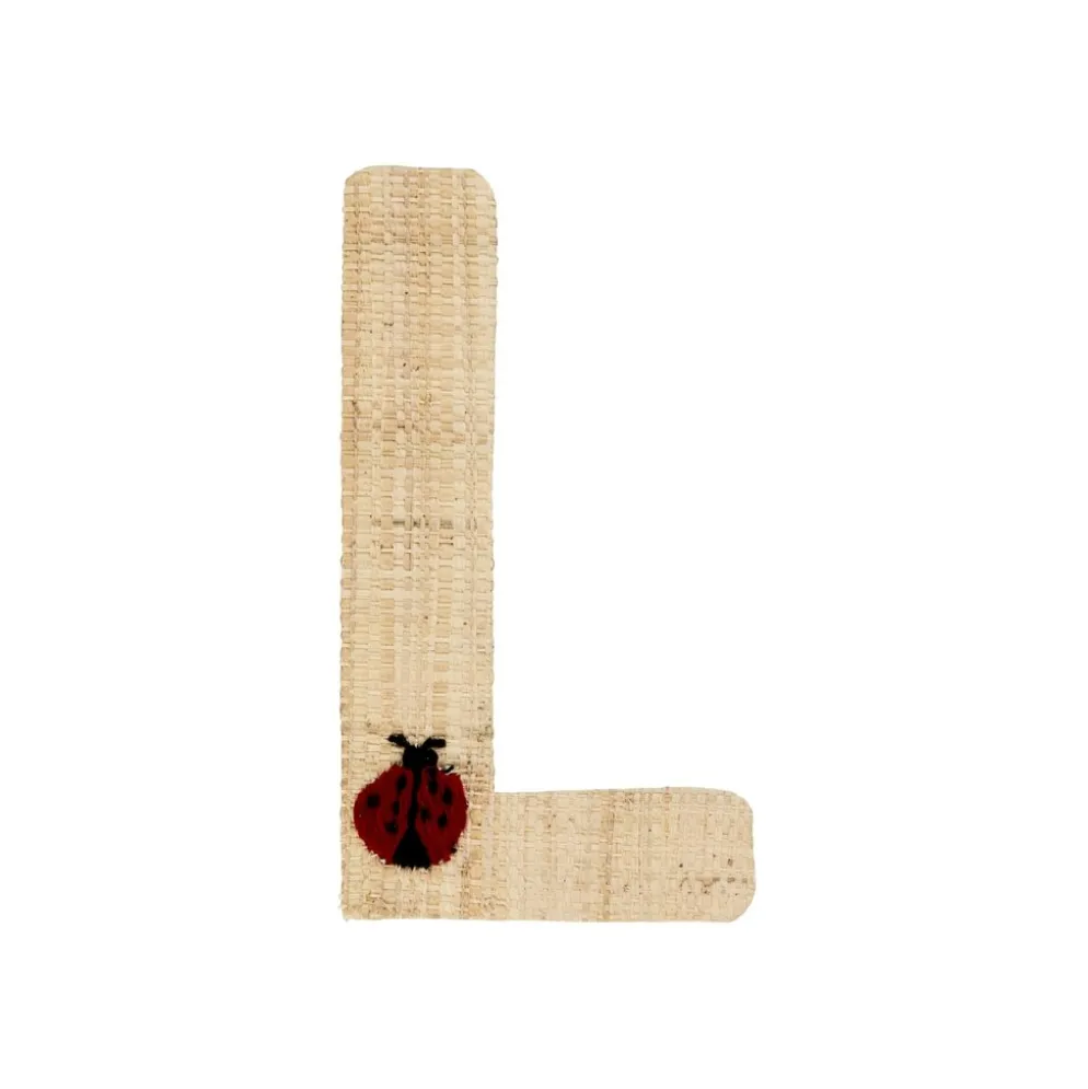 RICE Raffia Buchstaben Sticker