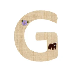 RICE Raffia Buchstaben Sticker