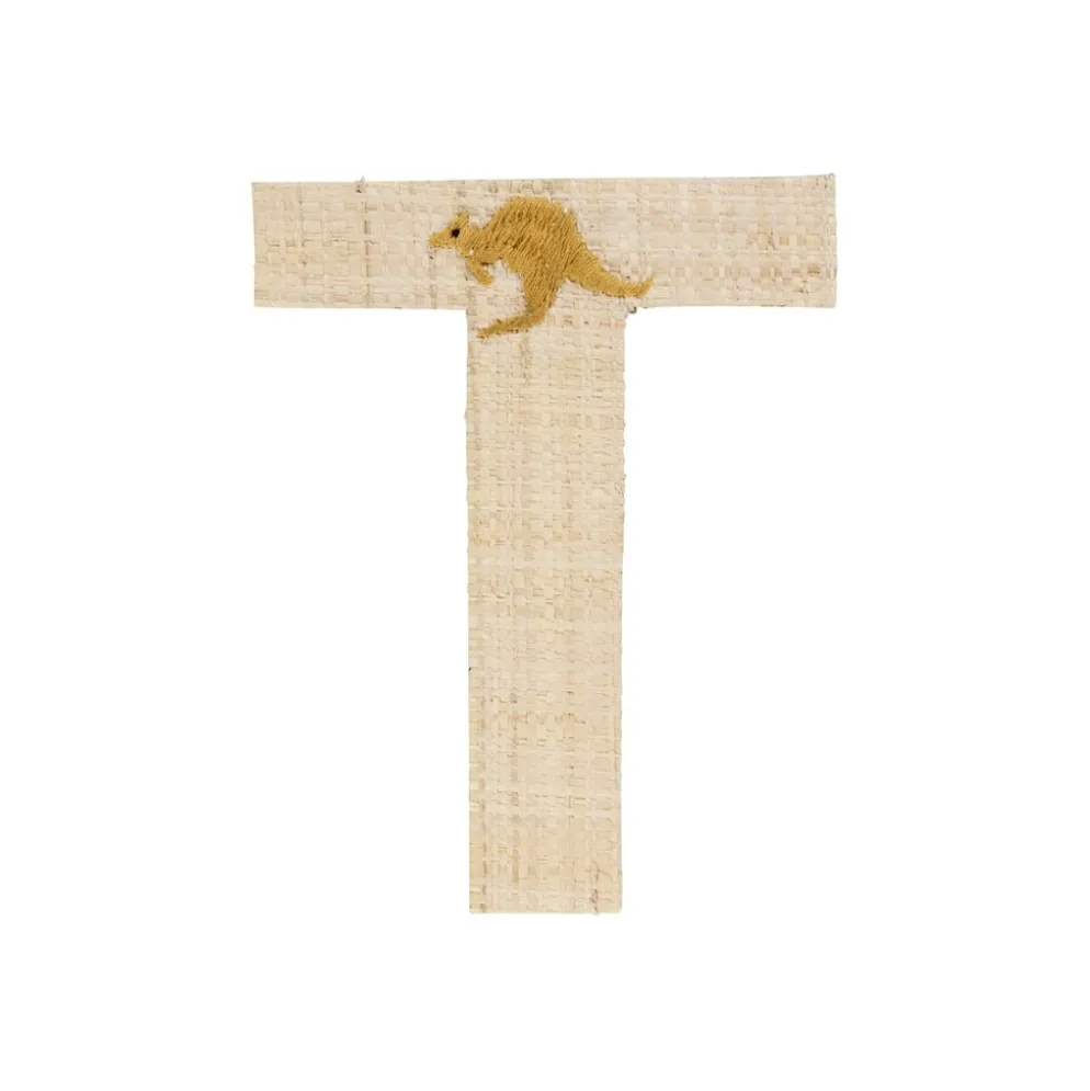 RICE Raffia Buchstaben Sticker