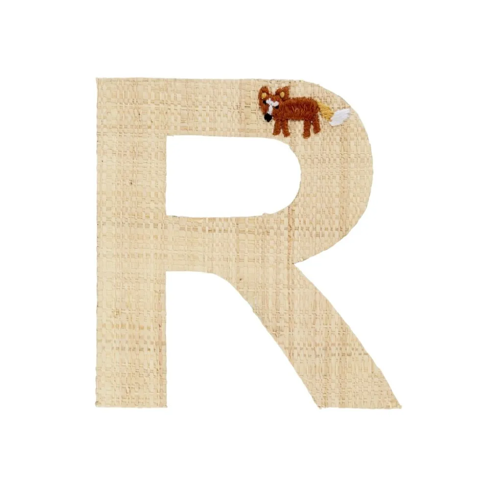 RICE Raffia Buchstaben Sticker
