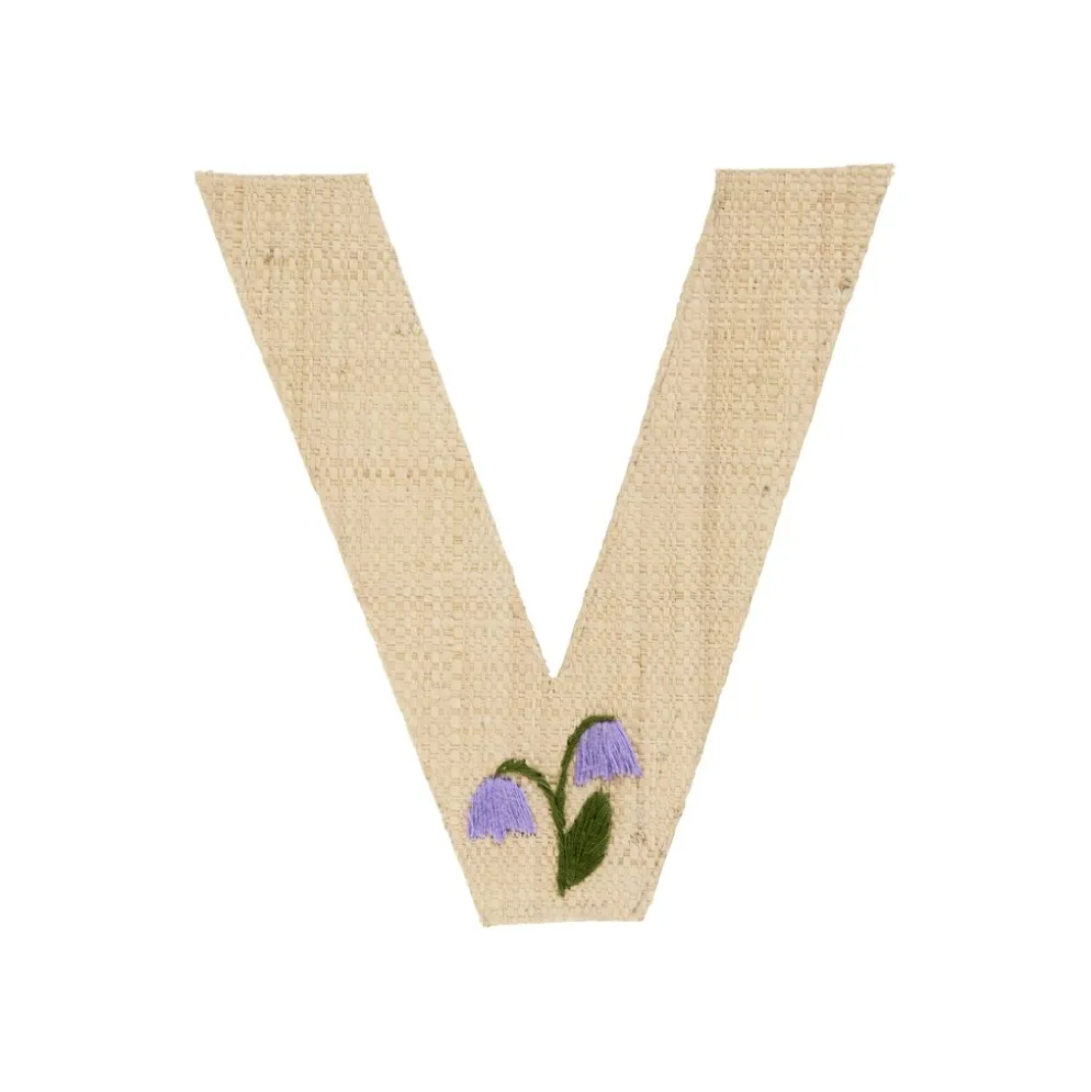 RICE Raffia Buchstaben Sticker