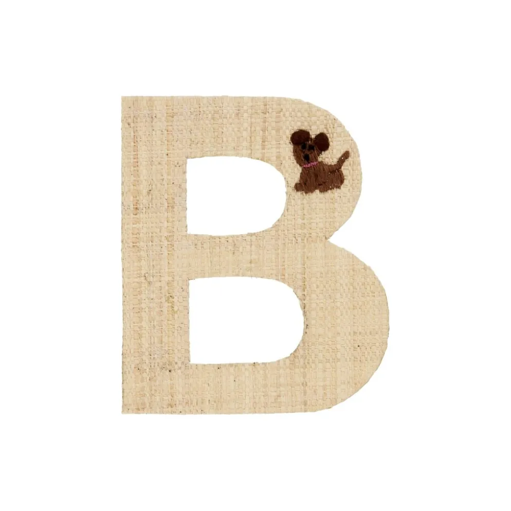 RICE Raffia Buchstaben Sticker