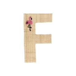RICE Raffia Buchstaben Sticker