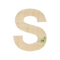 RICE Raffia Buchstaben Sticker