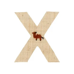 RICE Raffia Buchstaben Sticker