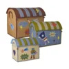 RICE Raffia Spielzeugkörbe Hero Blau – 3er-Set