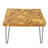 skandeko Quadratischer Couchtisch aus recyceltem Holz